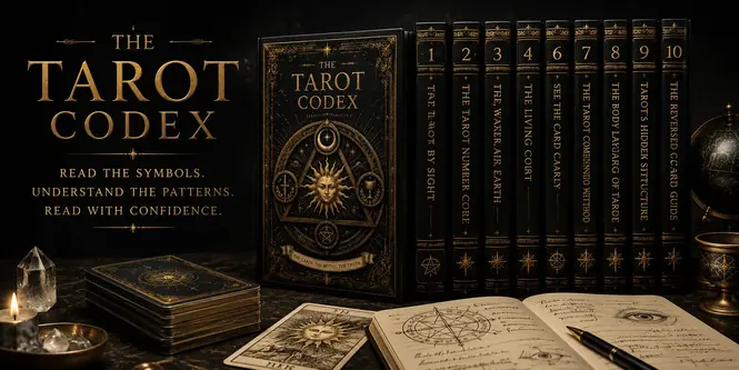 The Tarot Codex book collection displayed as a premium ten-volume series